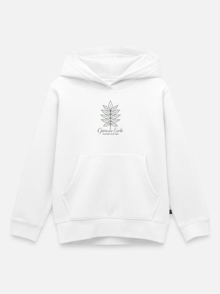 Gemeine Esche | Eschenblatt | Wald | Baum - Kinder Premium Organic Hoodie - Weiß
