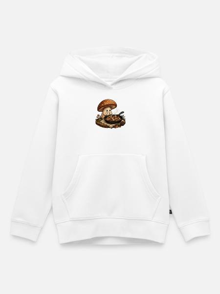 Pilzkoch Herbstzauber - Kinder Premium Organic Hoodie - Weiß