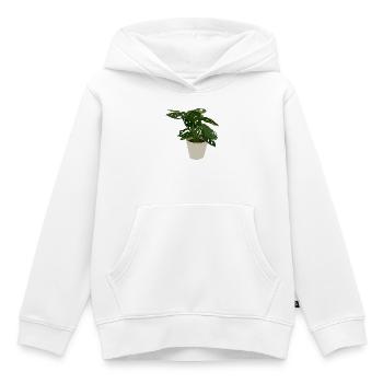 Monstera Monkey Leaf - Kinder Premium Organic Hoodie - Weiß - Vorne - AI Model Kid Female (0cm)