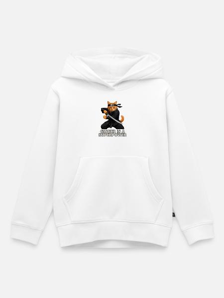 Ingwer ist eine Superkraft - Kinder Premium Organic Hoodie - Weiß