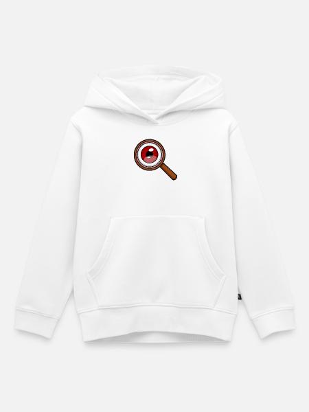 Rotauge-Lupe - Kinder Premium Organic Hoodie - Weiß