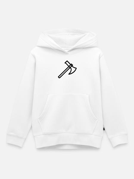 Axt - Kinder Premium Organic Hoodie - Weiß