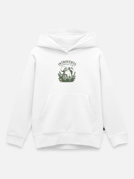 Introvert Botanik Skelette Klub - Kinder Premium Organic Hoodie - Weiß