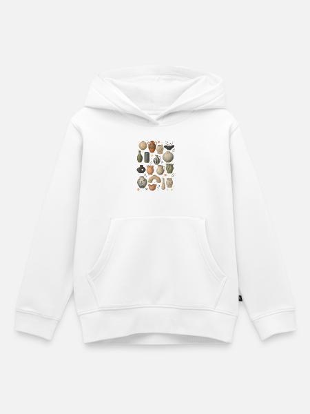 Keramikvasen | Töpfern & Wohnkunst - Kinder Premium Organic Hoodie - Weiß