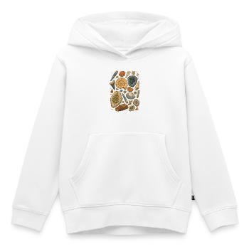 Fossilien | Paläontologie & Urzeit - Kinder Premium Organic Hoodie - Weiß - Vorne - AI Model Kid Female (0cm)