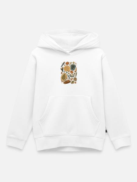 Fossilien | Paläontologie & Urzeit - Kinder Premium Organic Hoodie - Weiß