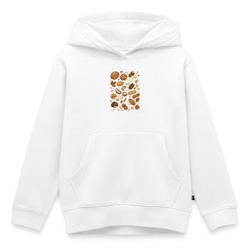 Nüsse & Kerne - Kinder Premium Organic Hoodie - Weiß - Vorne - AI Model Kid Female (0cm)