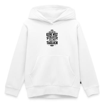 Pflege Alltag - Kinder Premium Organic Hoodie - Weiß - Vorne - AI Model Kid Female (0cm)