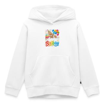 Bigfoot Geburtstag Fiesta - Kinder Premium Organic Hoodie - Weiß - Vorne - AI Model Kid Female (0cm)