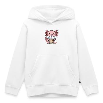 Süßer Axolotl Bubble Tea Trink Kawaii Boba Milchtee - Kinder Premium Organic Hoodie - Weiß - Vorne - AI Model Kid Female (0cm)