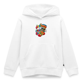 Coole clevere Socke - Kinder Premium Organic Hoodie - Weiß - Vorne - AI Model Kid Female (0cm)