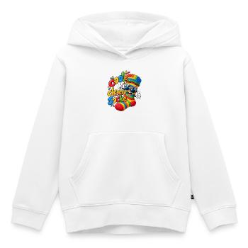 Bunte Clevere Socke Motiv - Kinder Premium Organic Hoodie - Weiß - Vorne - AI Model Kid Female (0cm)