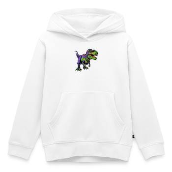 Dinosaurier - Kinder Premium Organic Hoodie - Weiß - Vorne - AI Model Kid Female (0cm)