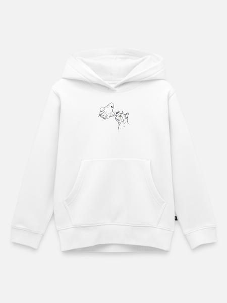 Geistkatzen-Boo-Nacht - Kinder Premium Organic Hoodie - Weiß