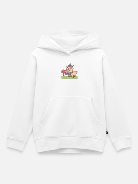 Cute Goat Postzustellung - Kinder Premium Organic Hoodie - Weiß