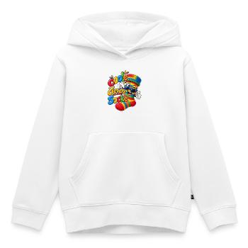 Coole Clevere Socke - Kinder Premium Organic Hoodie - Weiß - Vorne - AI Model Kid Female (0cm)