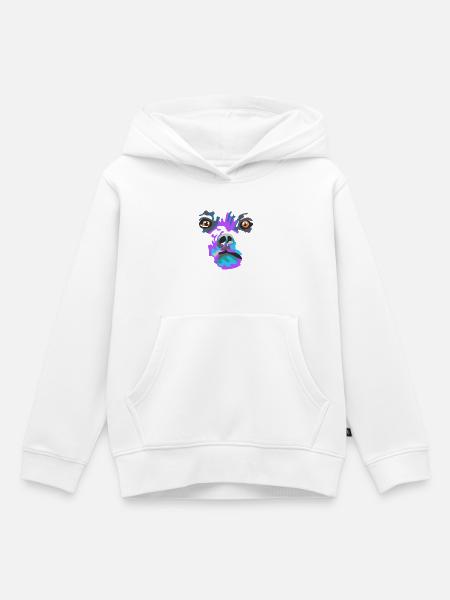 Bunte Hund Gesichtskunst Farbsplash - Kinder Premium Organic Hoodie - Weiß