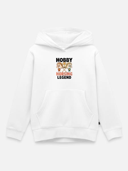 Hobby Horsing Legend - Kinder Premium Organic Hoodie - Weiß