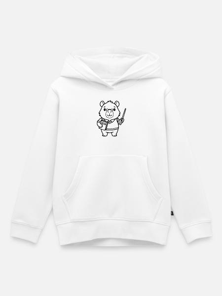 Niedliche Capybara-Lehrer-Gliederung - Kinder Premium Organic Hoodie - Weiß