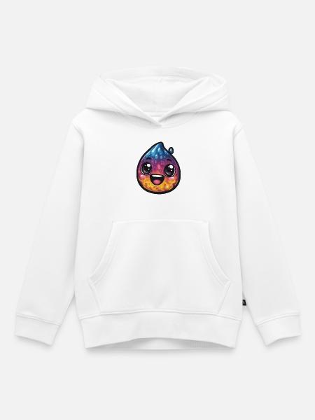 Bunter Wassertropfen - Kinder Premium Organic Hoodie - Weiß