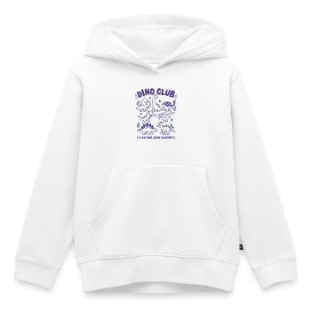 Dino Club – Kleine Dinos, große Abenteuer - Kinder Premium Organic Hoodie - Weiß - Vorne - AI Model Kid Female (0cm)
