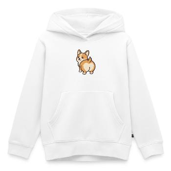 Süßer Corgi-Po Kawaii Fluffy Dog Heart Po Geschenk - Kinder Premium Organic Hoodie - Weiß - Vorne - AI Model Kid Female (0cm)