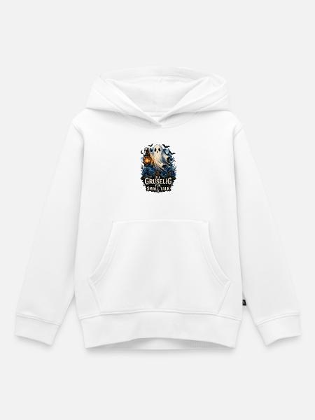 Geist mit Laterne – Gruselige Nacht - Kinder Premium Organic Hoodie - Weiß