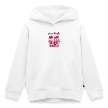 Ocean Beach Surfen Sommer Strand Retro Vintage - Kinder Premium Organic Hoodie - Weiß - Vorne - AI Model Kid Female (0cm)
