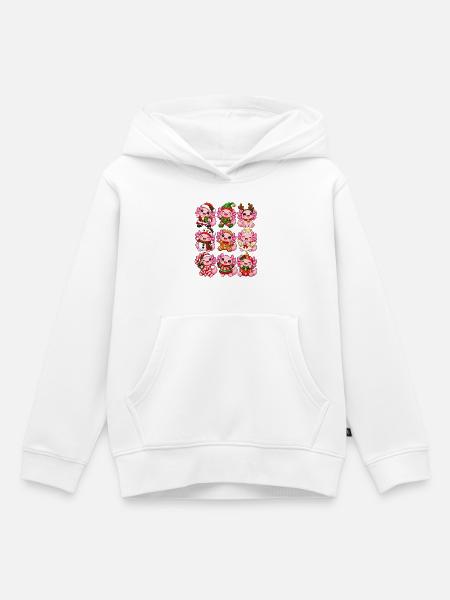 Weihnachtliche Kuschelelfen - Kinder Premium Organic Hoodie - Weiß