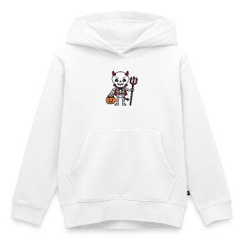 Teufelsskelett Halloween Kürbis Gruseliger Horror-Gif - Kinder Premium Organic Hoodie - Weiß - Vorne - AI Model Kid Female (0cm)