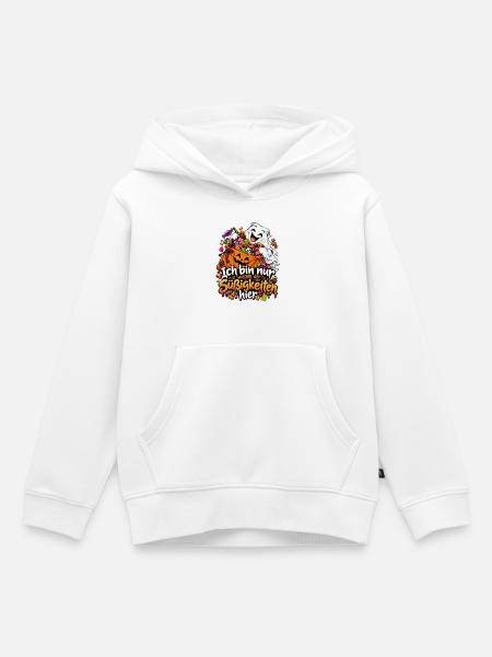 Halloween Süßigkeiten Geist Halloweenparty - Kinder Premium Organic Hoodie - Weiß