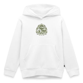 Permakultur-Ethik-Emblem - Kinder Premium Organic Hoodie - Weiß - Vorne - AI Model Kid Female (0cm)
