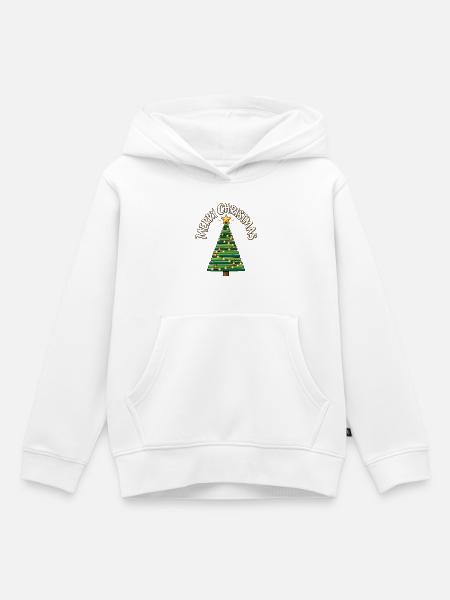 Weihnachtsbaum Christbaum Merry Christmas - Kinder Premium Organic Hoodie - Weiß