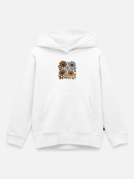 Boho Safari Sunflowers - Kinder Premium Organic Hoodie - Weiß