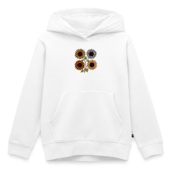 Boho Safari Sunflowers Leopard Zebra Tiger Giraffe - Kinder Premium Organic Hoodie - Weiß - Vorne - AI Model Kid Female (0cm)