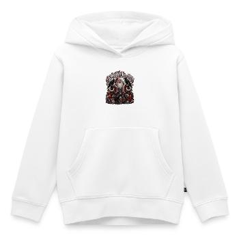 Heavy Metal Santa Totenschädeln - Kinder Premium Organic Hoodie - Weiß - Vorne - AI Model Kid Female (0cm)