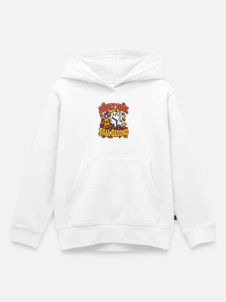 Sicherheit zuerst Herbstgeist - Kinder Premium Organic Hoodie - Weiß