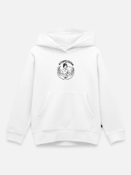 Altenpflegerin - Kinder Premium Organic Hoodie - Weiß