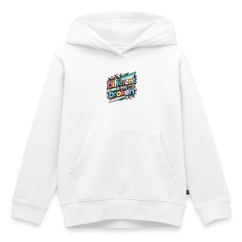 Anders ist nicht kaputt | Zitat von Disability Pride - Kinder Premium Organic Hoodie - Weiß - Vorne - AI Model Kid Female (0cm)