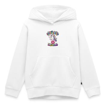 Ich weiß dass ich ein Rad ab habe | Einhorn - Kinder Premium Organic Hoodie - Weiß - Vorne - AI Model Kid Female (0cm)