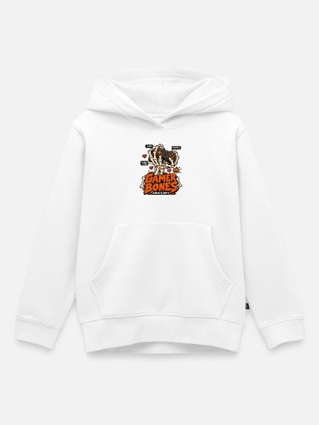 Gamer Bones Anatomie Controller - Kinder Premium Organic Hoodie - Weiß