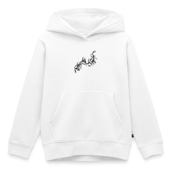 Knochen-Talisman-Halskette – Gotische Zähne und Reißzähne - Kinder Premium Organic Hoodie - Weiß - Vorne - AI Model Kid Female (0cm)