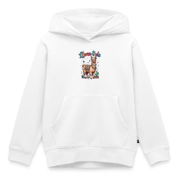 Llama-tude Lustiges Llama Alpakas Design - Kinder Premium Organic Hoodie - Weiß - Vorne - AI Model Kid Female (0cm)