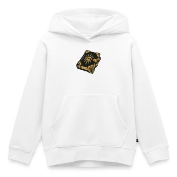 Zauberbuch Auge Magie Wappen - Kinder Premium Organic Hoodie - Weiß - Vorne - AI Model Kid Female (0cm)
