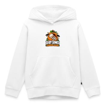 Kürbis-Skelett Baby Bones Ankündigung - Kinder Premium Organic Hoodie - Weiß - Vorne - AI Model Kid Female (0cm)