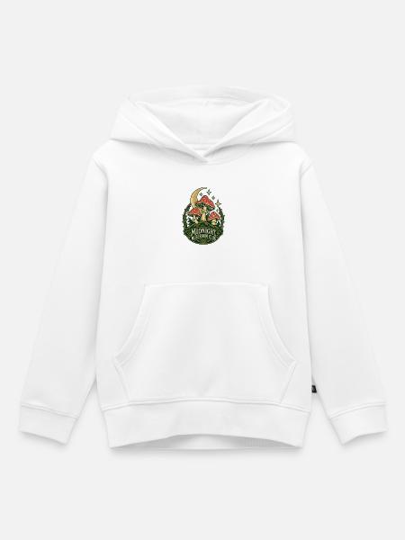 Midnight Mushroom Club - Kinder Premium Organic Hoodie - Weiß
