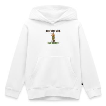 Bauer sucht nicht, Bauer findet Spruch - Kinder Premium Organic Hoodie - Weiß - Vorne - AI Model Kid Female (0cm)