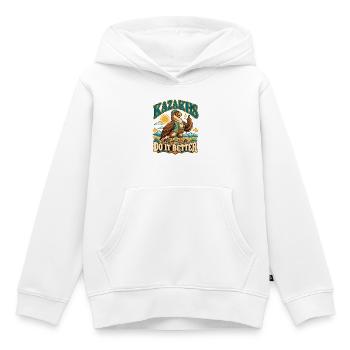 Kasachstan Retro Kultur und Stolz - Kinder Premium Organic Hoodie - Weiß - Vorne - AI Model Kid Female (0cm)