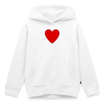 Crimson Heart Emblem - Kinder Premium Organic Hoodie - Weiß - Vorne - AI Model Kid Female (0cm)
