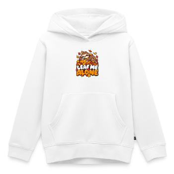 Leaf Me Alone – Herbst-Faultier - Kinder Premium Organic Hoodie - Weiß - Vorne - AI Model Kid Female (0cm)